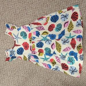 Hanna Andersson Ruffle Sleeve Skater Dress - Size 5 - Colorful Seashells